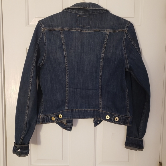 H&M Distressed Blue Denim Jean Jacket - Picture 3 of 6